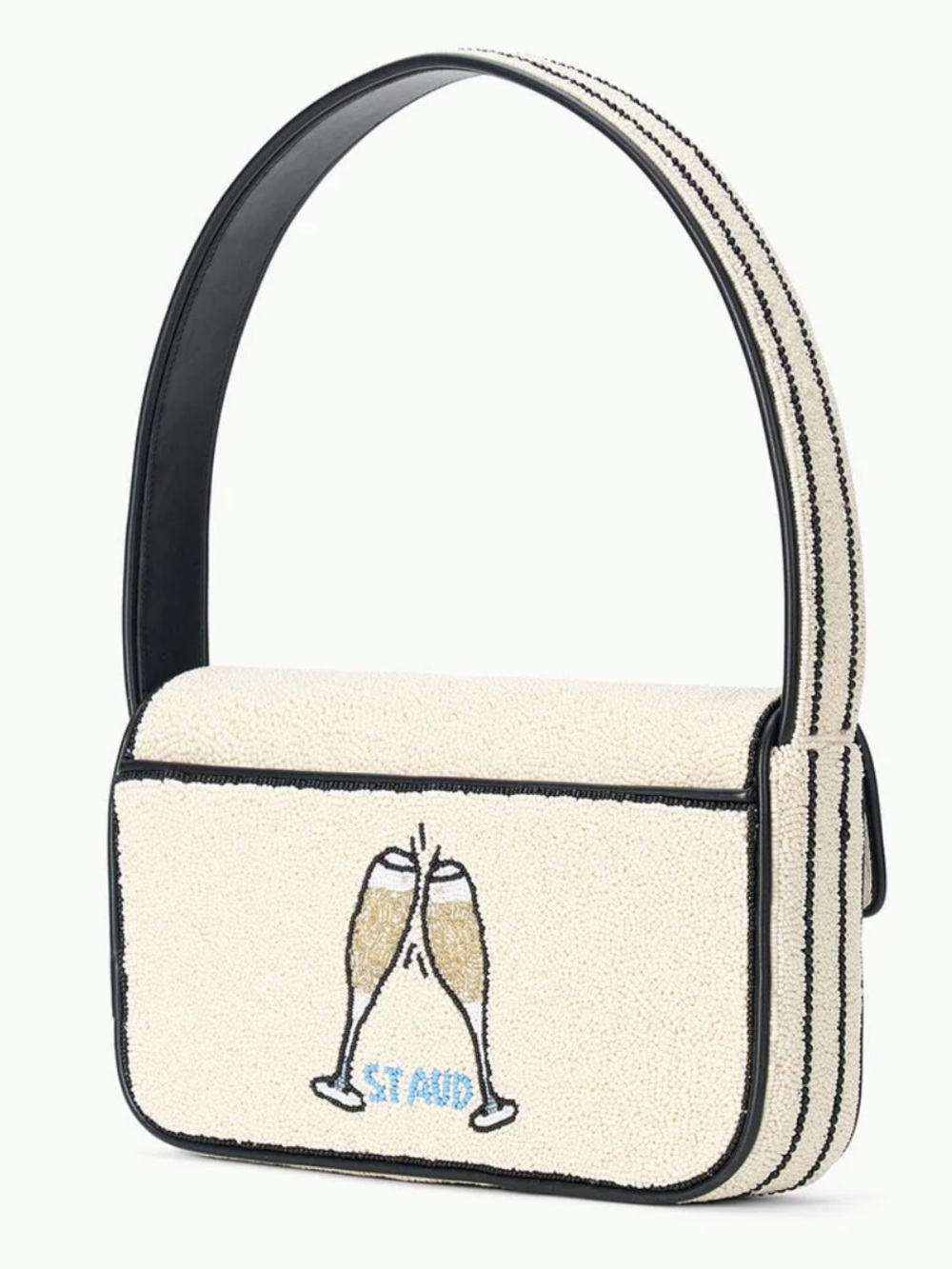 LIKE NEW STAUD Tommy Beaded Bag, Caviar Dreams - Picture 3 of 9